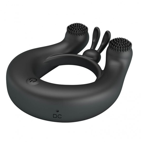 PRETTY LOVE - DAHLIA Vibrating Penis Ring (Chargeable - Black)